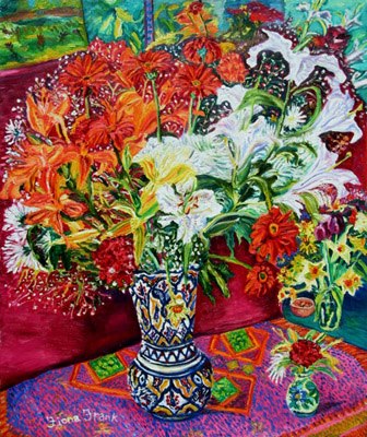 Flowers in a Moroccan vase